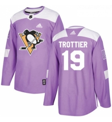 Youth Adidas Pittsburgh Penguins 19 Bryan Trottier Authentic Purple Fights Cancer Practice NHL Jersey 