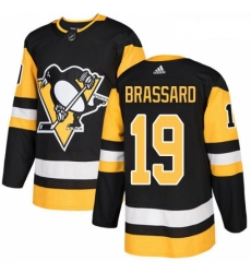 Youth Adidas Pittsburgh Penguins 19 Derick Brassard Authentic Black Home NHL Jersey 