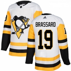 Youth Adidas Pittsburgh Penguins 19 Derick Brassard Authentic White Away NHL Jersey 