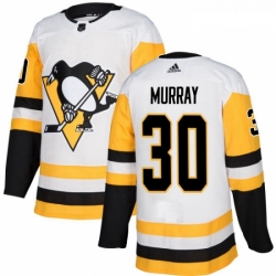 Youth Adidas Pittsburgh Penguins 30 Matt Murray Authentic White Away NHL Jersey 