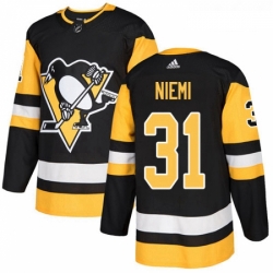 Youth Adidas Pittsburgh Penguins 31 Antti Niemi Authentic Black Home NHL Jersey 