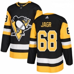 Youth Adidas Pittsburgh Penguins 68 Jaromir Jagr Authentic Black Home NHL Jersey 