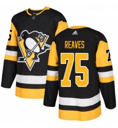 Youth Adidas Pittsburgh Penguins 75 Ryan Reaves Authentic Black Home NHL Jersey 