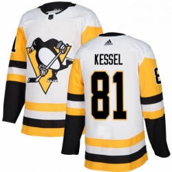 Youth Adidas Pittsburgh Penguins 81 Phil Kessel Authentic White Away NHL Jersey 