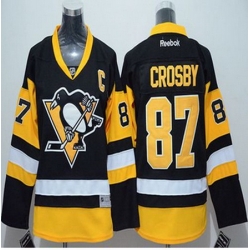 Youth Pittsburgh Penguins #87 Sidney Crosby Black Stitched NHL Jersey