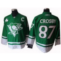 Youth Pittsburgh Penguins 87# Sidney Crosby jerseys green