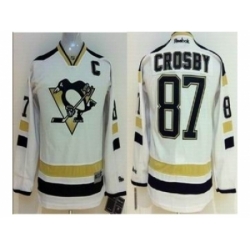 Youth nhl jerseys pittsburgh penguins #87 crosby white[2014 new stadium][patch C]
