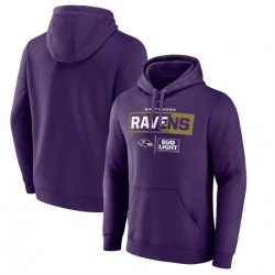 Men Baltimore Ravens Purple X Bud Light Pullover Hoodie