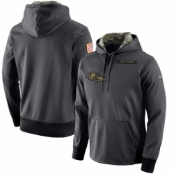 NFL Mens Baltimore Ravens Nike Anthracite Salute to Service Player Performance Hoodie