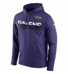 NFL Mens Baltimore Ravens Nike Sideline Circuit Purple Pullover Hoodie
