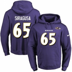 NFL Mens Nike Baltimore Ravens 65 Nico Siragusa Purple Name Number Pullover Hoodie