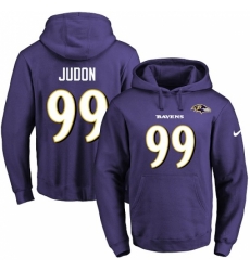 NFL Mens Nike Baltimore Ravens 99 Matt Judon Purple Name Number Pullover Hoodie