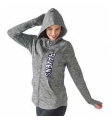 NFL Baltimore Ravens G III 4Her by Carl Banks Womens Recovery Full Zip Hoodie Gray