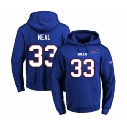 Football Mens Buffalo Bills 33 Siran Neal Royal Blue Name Number Pullover Hoodie