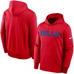 Men Buffalo Bills Nike Fan Gear Wordmark Performance Pullover Hoodie Red