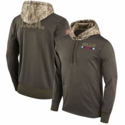 NFL Mens Buffalo Bills Nike Olive Salute to Service Sideline Therma Pullover Hoodie