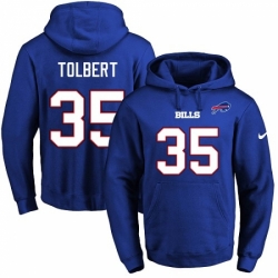 NFL Mens Nike Buffalo Bills 35 Mike Tolbert Royal Blue Name Number Pullover Hoodie