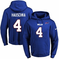 NFL Mens Nike Buffalo Bills 4 Stephen Hauschka Royal Blue Name Number Pullover Hoodie