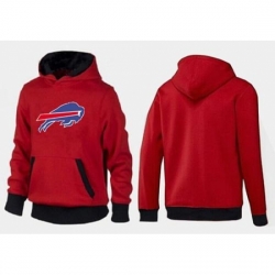 NFL Mens Nike Buffalo Bills Logo Pullover Hoodie RedBlack