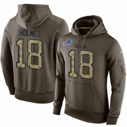 NFL Nike Buffalo Bills 18 Andre Holmes Green Salute To Service Mens Pullover Hoodie