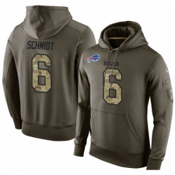 NFL Nike Buffalo Bills 6 Colton Schmidt Green Salute To Service Mens Pullover Hoodie