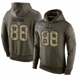 NFL Nike Buffalo Bills 88 Marquise Goodwin Green Salute To Service Mens Pullover Hoodie