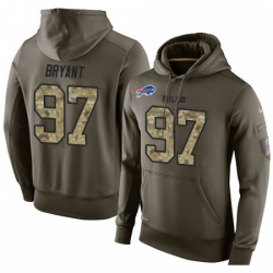 NFL Nike Buffalo Bills 97 Corbin Bryant Green Salute To Service Mens Pullover Hoodie