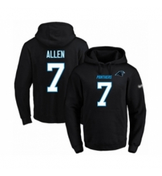 Football Mens Carolina Panthers 7 Kyle Allen Black Name Number Pullover Hoodie