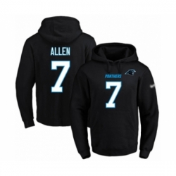 Football Mens Carolina Panthers 7 Kyle Allen Black Name Number Pullover Hoodie