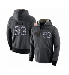 Football Mens Carolina Panthers 93 Gerald McCoy Stitched Black Anthracite Salute to Service Player Performance Hoodie