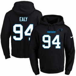 NFL Mens Nike Carolina Panthers 94 Kony Ealy Black Name Number Pullover Hoodie