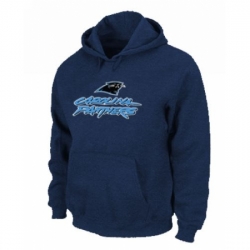 NFL Mens Nike Carolina Panthers Authentic Logo Pullover Hoodie Blue