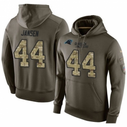 NFL Nike Carolina Panthers 44 JJ Jansen Green Salute To Service Mens Pullover Hoodie
