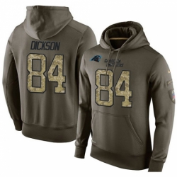 NFL Nike Carolina Panthers 84 Ed Dickson Green Salute To Service Mens Pullover Hoodie