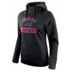 NFL Carolina Panthers Nike Womens Breast Cancer Awareness Circuit Performance Pullover Hoodie Black