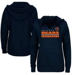 NFL Chicago Bears Majestic Womens Self Determination Pullover Hoodie Navy