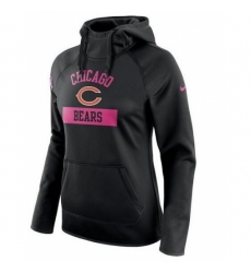 NFL Chicago Bears Nike Womens Breast Cancer Awareness Circuit Performance Pullover Hoodie Black