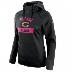 NFL Chicago Bears Nike Womens Breast Cancer Awareness Circuit Performance Pullover Hoodie Black