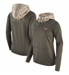 NFL Womens Chicago Bears Nike Olive Salute to Service Performance Pullover Hoodie