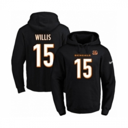 Football Mens Cincinnati Bengals 15 Damion Willis Black Name Number Pullover Hoodie