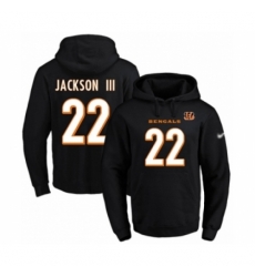 Football Mens Cincinnati Bengals 22 William Jackson Black Name Number Pullover Hoodie