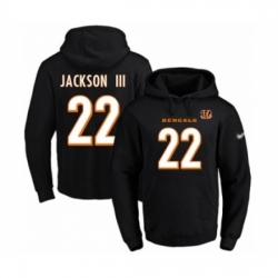 Football Mens Cincinnati Bengals 22 William Jackson Black Name Number Pullover Hoodie