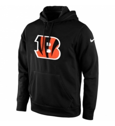 NFL Mens Cincinnati Bengals Nike Black KO Logo Essential Hoodie