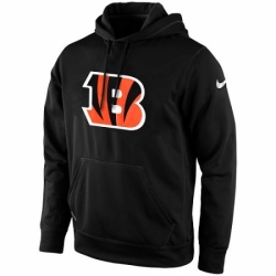 NFL Mens Cincinnati Bengals Nike Black KO Logo Essential Hoodie