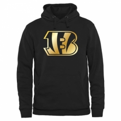 NFL Mens Cincinnati Bengals Pro Line Black Gold Collection Pullover Hoodie