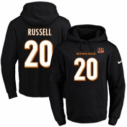 NFL Mens Nike Cincinnati Bengals 20 KeiVarae Russell Black Name Number Pullover Hoodie