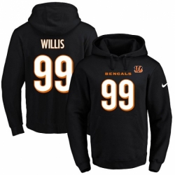 NFL Mens Nike Cincinnati Bengals 99 Jordan Willis Black Name Number Pullover Hoodie