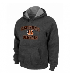 NFL Mens Nike Cincinnati Bengals Heart Soul Pullover Hoodie Dark Grey