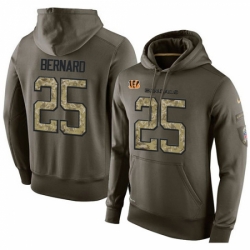 NFL Nike Cincinnati Bengals 25 Giovani Bernard Green Salute To Service Mens Pullover Hoodie