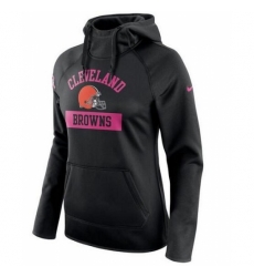 NFL Cleveland Browns Nike Womens Breast Cancer Awareness Circuit Performance Pullover Hoodie Black
